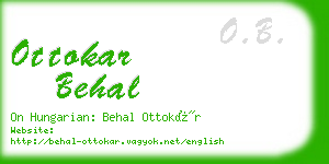 ottokar behal business card